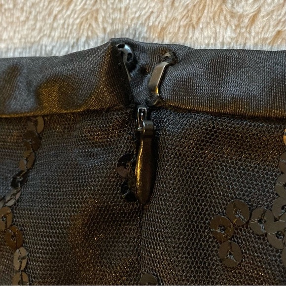 Adrianna Papell Evening Essentials Black Sequin Midi Skirt - Picture 12 of 13